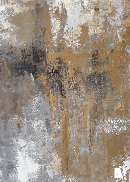 Pictura_Abstracta_cu_acrilic_crem-gri-ocru-maro-negru