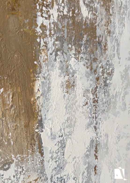 Pictura_Abstracta_cu_acrilic_crem-gri-ocru-maro-negru detaliu