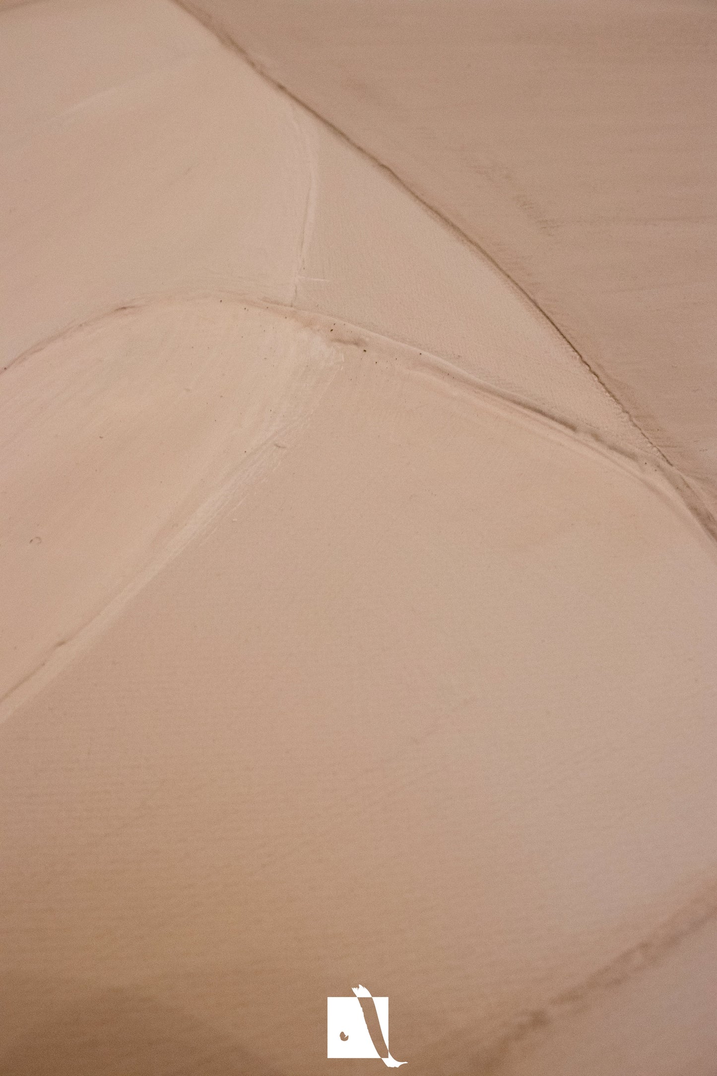 Pictura Decorativa Minimalista in relief realizata manual cu culori acrilice crem detalii