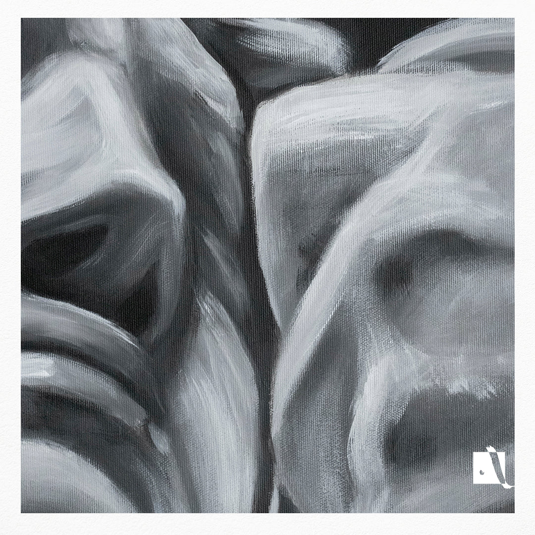 Pictura realizata manual alb-negru portret realist dupa personaj biblic david dupa sculptura lui Michelangelo 